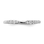 True Origin White Gold 1/4 carat Lab Grown Diamond VS/SI  D E F  Fancy Band - Image 4