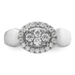 14K White Gold Lab Grown Diamond VS/SI FGH Cluster Ring - Image 4