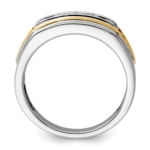 14K Two-Tone Lab Grown Diamond VS/SI FGH Men's Ring - Image 2
