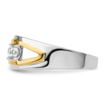 14K Two-Tone Lab Grown Diamond VS/SI FGH Men's Ring - Image 3