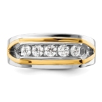 14K Two-Tone Lab Grown Diamond VS/SI FGH Men's Ring - Image 4