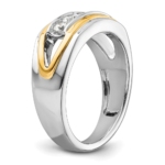 14K Two-Tone Lab Grown Diamond VS/SI FGH Men's Ring - Image 6