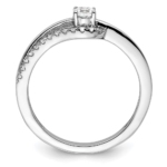 14K White Gold Lab Grown Diamond VS/SI FGH Complete Promise Ring - Image 2