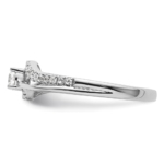 14K White Gold Lab Grown Diamond VS/SI FGH Complete Promise Ring - Image 3