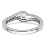 14K White Gold Lab Grown Diamond VS/SI FGH Complete Promise Ring - Image 5