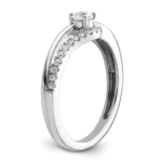 14K White Gold Lab Grown Diamond VS/SI FGH Complete Promise Ring - Image 6
