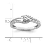 14K White Gold Lab Grown Diamond VS/SI FGH Complete Promise Ring - Image 7
