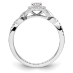14K White Gold Lab Grown Diamond VS/SI FGH Complete Bypass Ring - Image 2
