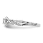14K White Gold Lab Grown Diamond VS/SI FGH Complete Bypass Ring - Image 3