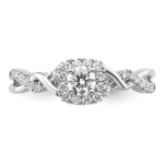 14K White Gold Lab Grown Diamond VS/SI FGH Complete Bypass Ring - Image 4