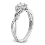 14K White Gold Lab Grown Diamond VS/SI FGH Complete Bypass Ring - Image 6
