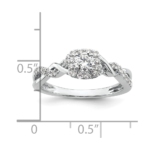 14K White Gold Lab Grown Diamond VS/SI FGH Complete Bypass Ring - Image 7
