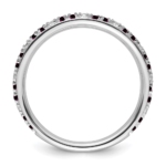 14k White Gold Stackable Expressions Rhodolite Garnet and Dia. Ring - Image 2