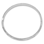 14k 5/16 White Gold Florentine Engraved Hinged Bangle - Image 2