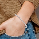 True Origin White Gold 4 3/4 carat Lab Grown Diamond VS/SI  D E F  Tennis Bracelet - Image 6
