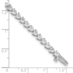 True Origin White Gold 4 3/4 carat Lab Grown Diamond VS/SI  D E F  Tennis Bracelet - Image 7