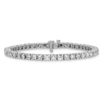 True Origin White Gold 6 3/8 carat Lab Grown Diamond VS/SI  D E F  Tennis Bracelet - Image 3