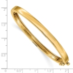 14k 5.3mm Polished Solid Hinged Bangle Bracelet - Image 3
